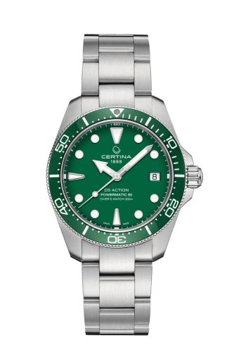Certina DS Action Diver 38 Powermatic 80 Stainless Steel / Green